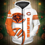 National Football League Chicago Bears Team Log Printed Hoodie
