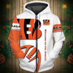 National Football League Cincinnati Bengals Team Log Printed Hoodie