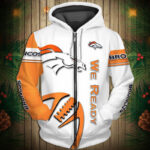 National Football League Denver Broncos Team Log Printed Hoodie