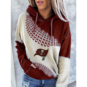 NFL Team logo NJBW NFL Jersey Tampa Bay Buccaneers Heart shape Long sleeve 3d print pullover hoodie for ladies