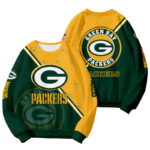 Cool Green Bay Packer 3D Graphic Long Sleeve Shirt