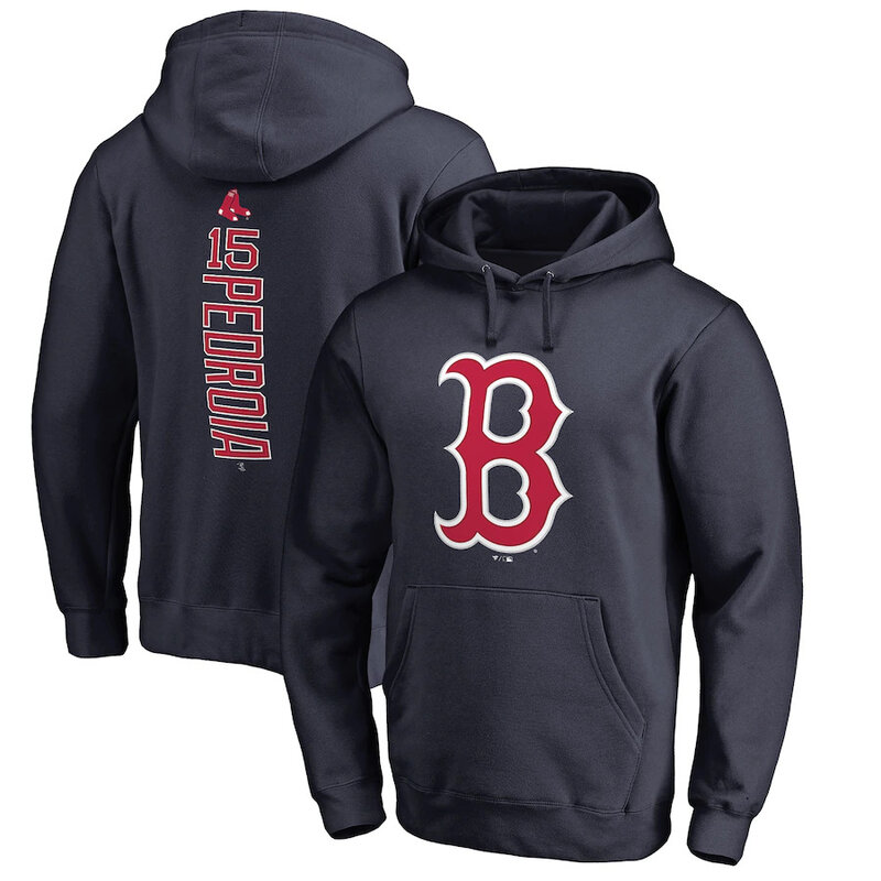 Boston Red Sox baseball Gear - MLB Boston Red Sox Dustin Pedroia Baseball Hoodie,long sleeve drawstring hooded baseball apparel with front pockets
