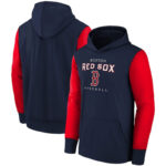 Boston Red Sox baseball Gear - MLB Gear Boston Red Sox Pullover Hoodie Black,long sleeve drawstring hooded baseball apparel with front pockets