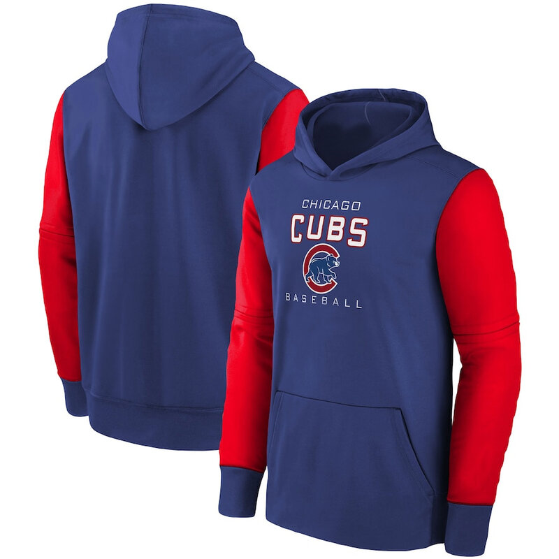 mlb merchandise - MLB Gear Chicago Cubs Pullover Hoodie Blue,long sleeve drawstring hooded sweatshirt,two pockets