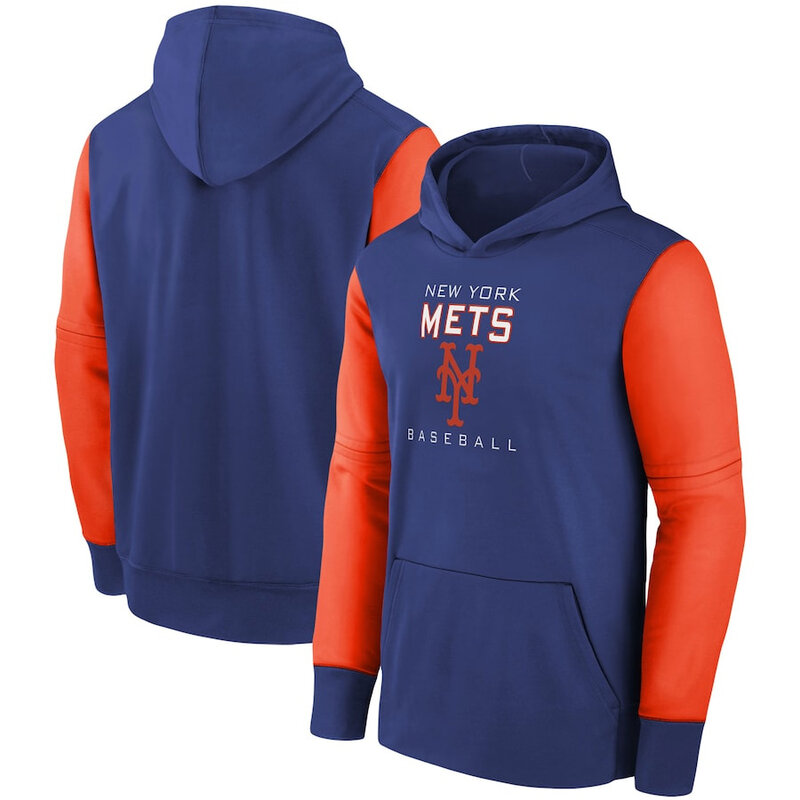 New York Mets apparel - MLB Gear New York Mets Pullover Hoodie Blue,long sleeve drawstring hooded baseball gear with front pockets