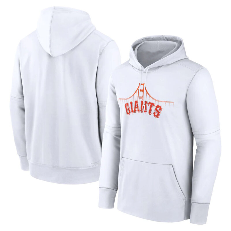 MLB official licensed merchandise - MLB Gear San Francisco Giants Pullover Hoodie White,long sleeve drawstring hooded baseball gear with two front pockets