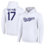 MLB Hoodie Los Angeles Dodgers Shohei Ohtani Num 17,long sleeve baseball hooded sweatshirt with drawstring and two pocket
