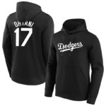 MLB Hoodie Los Angeles Dodgers Shohei Ohtani Num 17,long sleeve baseball hooded sweatshirt with drawstring and two pocket