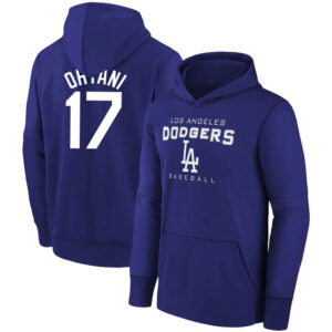 MLB Hoodie Los Angeles Dodgers Shohei Ohtani Num 17,long sleeve baseball hooded sweatshirt with drawstring and two pocket