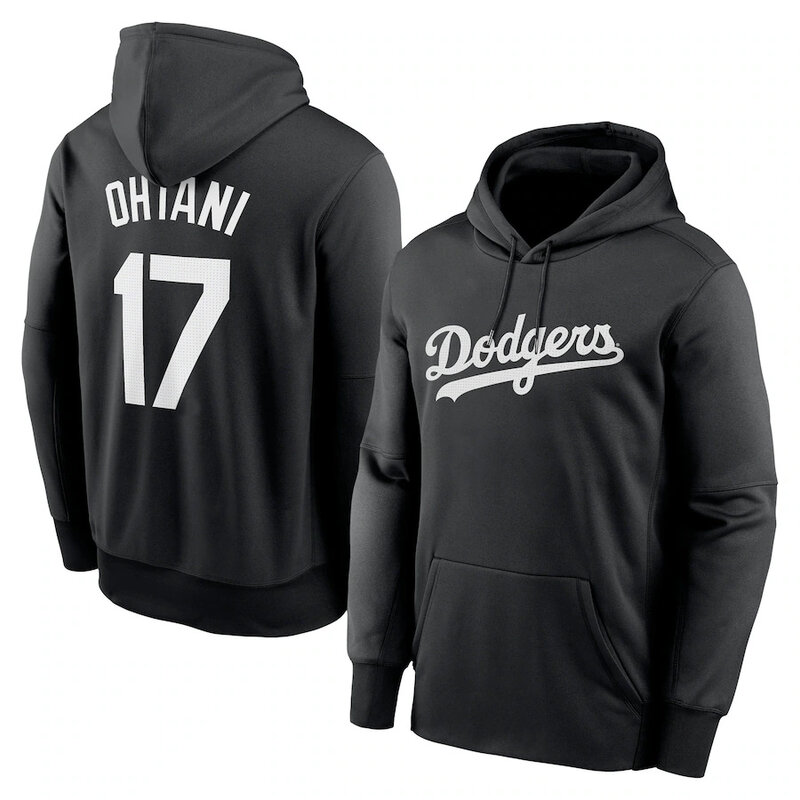 MLB Hoodie Los Angeles Dodgers Shohei Ohtani Num 17,long sleeve baseball hooded sweatshirt with drawstring and two pocket