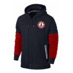 long sleeve MLB Team Zip UP Hoodie with drawstring - MLB Jersey Los Angeles Angels Zip UP Hoodie Blue