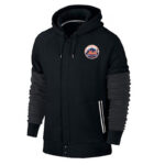 New York Mets apparel - MLB Jersey New York Mets Zip UP Hoodie Black,long sleeve drawstring hooded baseball gear with front pockets