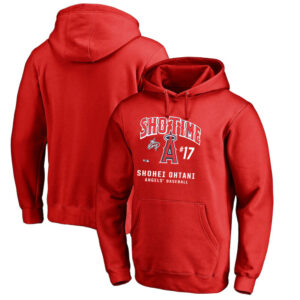 MLB Los Angeles Angels Sho-Time Shohei Ohtani Hoodie Red,long sleeve baseball drawstring hooded sweatshirt with two pockets