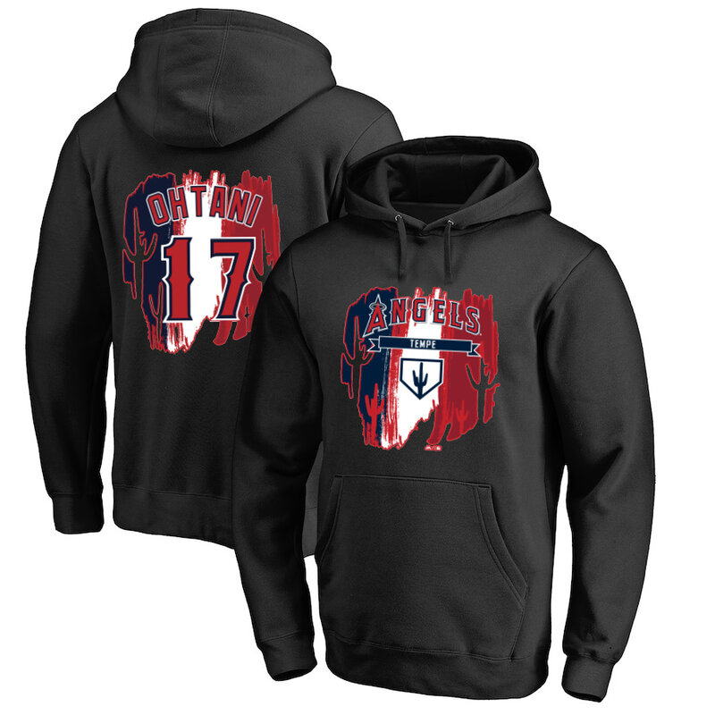 MLB Los Angeles Angels Tempe Shohei Ohtani Baseball Hoodie Black,long sleeve baseball drawstring hooded sweatshirt with two pockets