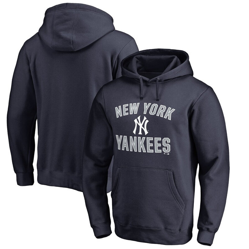 MLB jersey - MLB New York Yankees Baseball Hoodie Dark Blue,long sleeve drawstring hooded baseball apparel with front pockets