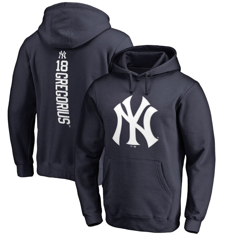 MLB jersey - MLB New York Yankees Didi Gregorius Baseball Hoodie,long sleeve drawstring hooded baseball apparel with front pockets