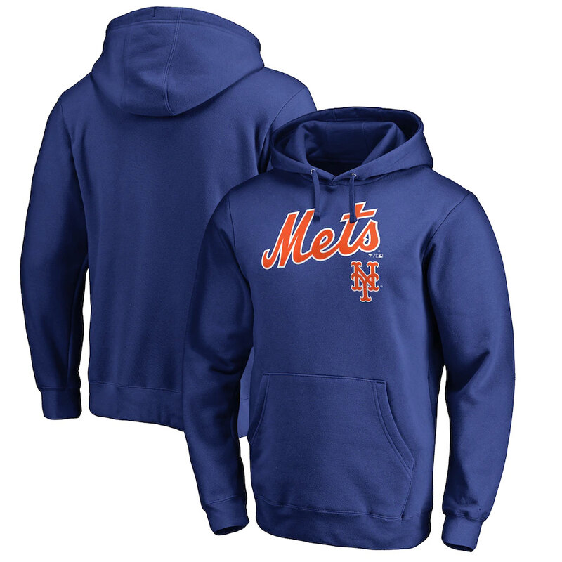 New York Mets apparel - MLB Team Hoodie New York Mets Hooded Sweatshirt Blue,long sleeve drawstring hooded baseball gear with front pockets