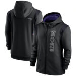National Football League (NFL) Baltimore Ravens long sleeve full zip up hoodie with drawstring hooded for NFL die-heart fans