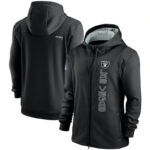 National Football League (NFL) Las Vegas Raiders long sleeve full zip up hoodie with drawstring hooded for NFL die-heart fans