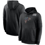 NFL apparel - NFL Atlanta Falcons Crucial Catch Football Hoodie Black,long sleeve drawstring hooded baseball sweatshirt with front pockets
