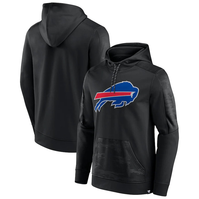 Officially Licensed NFL Buffalo Bills American Football Hoodies Black,Long Sleeve 3D Graphic Hooded Sweatshirt for Unisex america football hoodie merchandise
