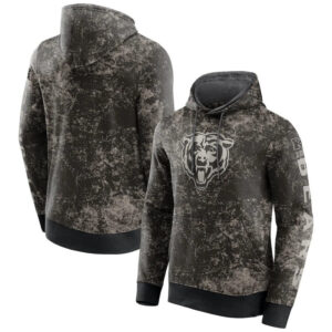 NFL Camouflage Hoodie Chicago Bears Jersey Black,Classic Team Logo - Long Sleeve Unisex Adult Pullover Hoodie - Officially Licensed NFL Apparel