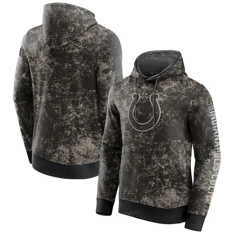 NFL Camouflage Hoodie Indianapolis Colts Jersey Black,Classic Team Logo - Long Sleeve Unisex Adult Pullover Hoodie - Officially Licensed NFL Apparel