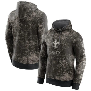 NFL Camouflage Hoodie New Orleans Saints Jersey Black,Classic Team Logo - Long Sleeve Unisex Adult Pullover Hoodie - Officially Licensed NFL Apparel