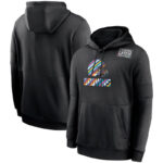 NFL apparel - NFL Cleveland Browns Crucial Catch Football Hoodie Black,long sleeve drawstring hooded baseball sweatshirt with front pockets