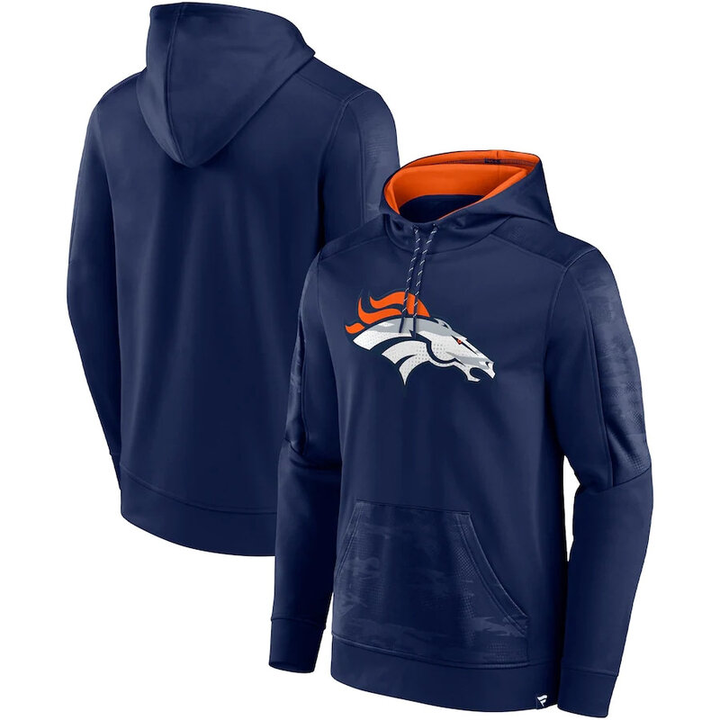 Officially Licensed NFL Denver Broncos American Football Hoodies Blue,Long Sleeve 3D Graphic Hooded Sweatshirt for Unisex america football hoodie merchandise