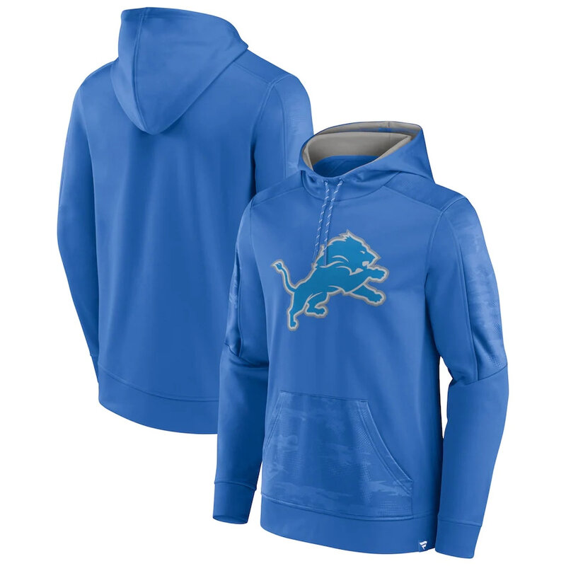 Officially Licensed NFL Detroit Lions American Football Hoodies Blue,Long Sleeve 3D Graphic Hooded Sweatshirt for Unisex america football hoodie merchandise