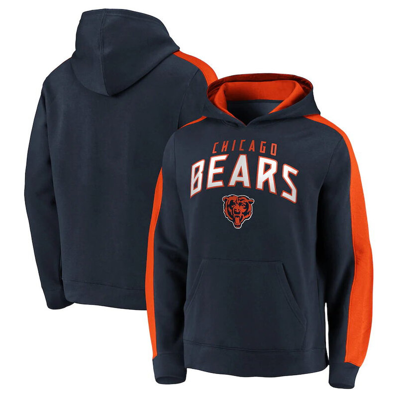 NFL Football Hoodie Chicago Bears Jersey Blue,Classic Team Logo - Long Sleeve Unisex Adult Pullover Hoodie - Officially Licensed NFL Apparel