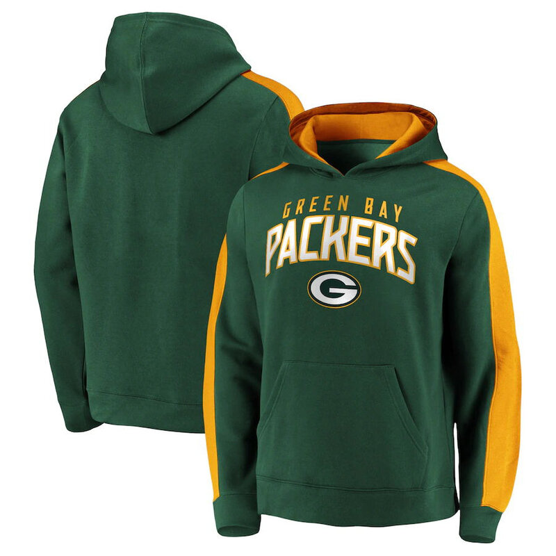 NFL Football Hoodie Green Bay Packers Jersey Green,Classic Team Logo - Long Sleeve Unisex Adult Pullover Hoodie - Officially Licensed NFL Apparel