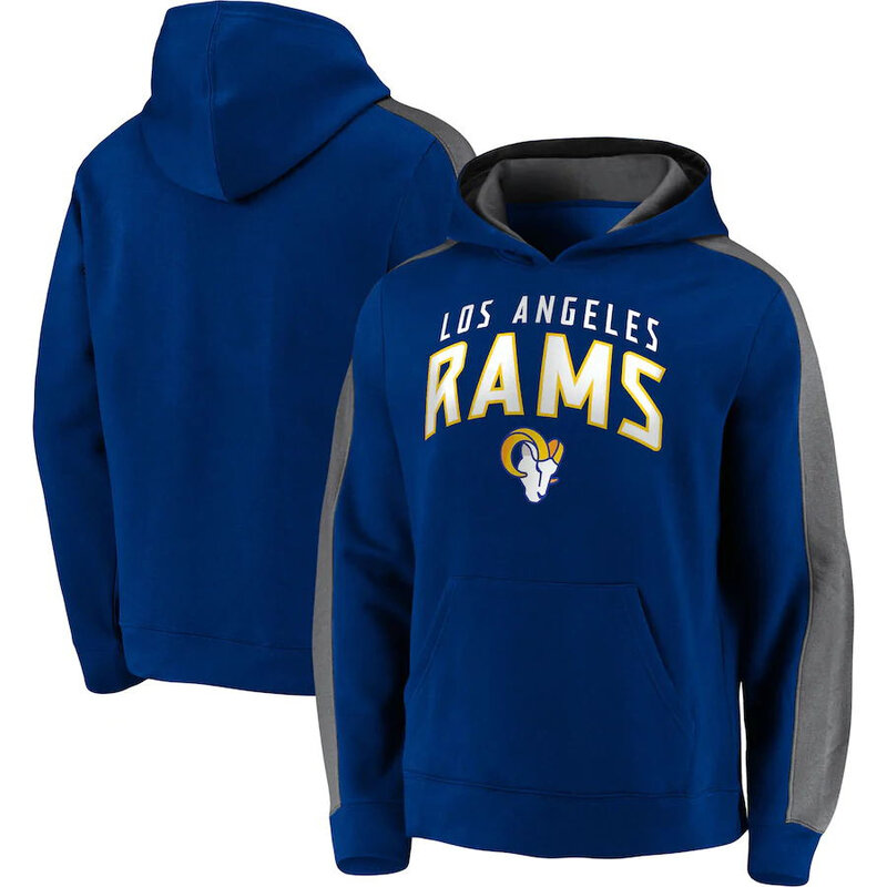 NFL Football Hoodie Los Angeles Rams Jersey Blue,Classic Team Logo - Long Sleeve Unisex Adult Pullover Hoodie - Officially Licensed NFL Apparel