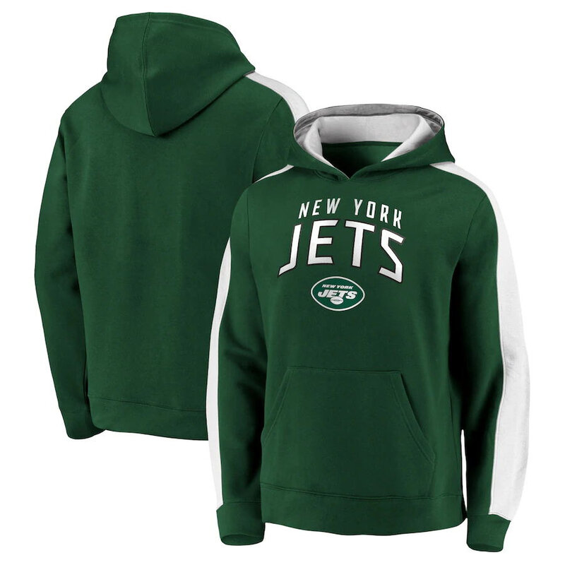 NFL Football Hoodie New York Jets Jersey Green,Classic Team Logo - Long Sleeve Unisex Adult Pullover Hoodie - Officially Licensed NFL Apparel