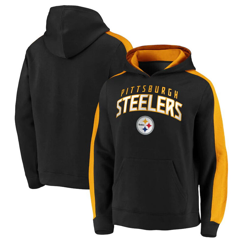 NFL Football Hoodie Pittsburgh Steelers Jersey Black,Classic Team Logo - Long Sleeve Unisex Adult Pullover Hoodie - Officially Licensed NFL Apparel