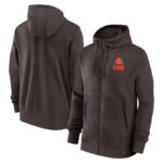 NFL merchandise Team Logo Cleveland Browns full zip up hoodie - long sleeve hooded sweatshirt