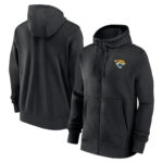 NFL merchandise Team Logo Jacksonville Jaguars full zip up hoodie - long sleeve hooded sweatshirt
