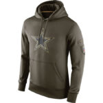 NFL apparel - NFL Gear Dallas Cowboys Football Hoodie Army Green,long sleeve drawstring hooded baseball sweatshirt with front pockets