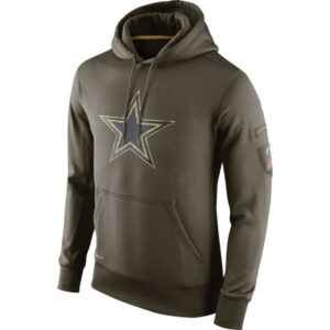 NFL apparel - NFL Gear Dallas Cowboys Football Hoodie Army Green,long sleeve drawstring hooded baseball sweatshirt with front pockets