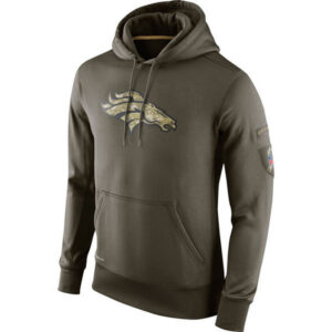 NFL apparel - NFL Gear Denver Broncos Football Hoodie Army Green,long sleeve drawstring hooded baseball sweatshirt with front pockets