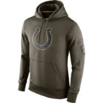 NFL apparel - NFL Gear Indianapolis Colts Football Hoodie Army Green,long sleeve drawstring hooded baseball sweatshirt with front pockets