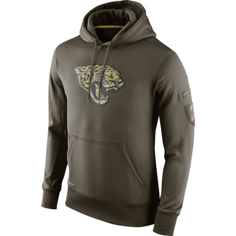 NFL apparel - NFL Gear Jacksonville Jaguars Football Hoodie Army Green,long sleeve drawstring hooded baseball sweatshirt with front pockets