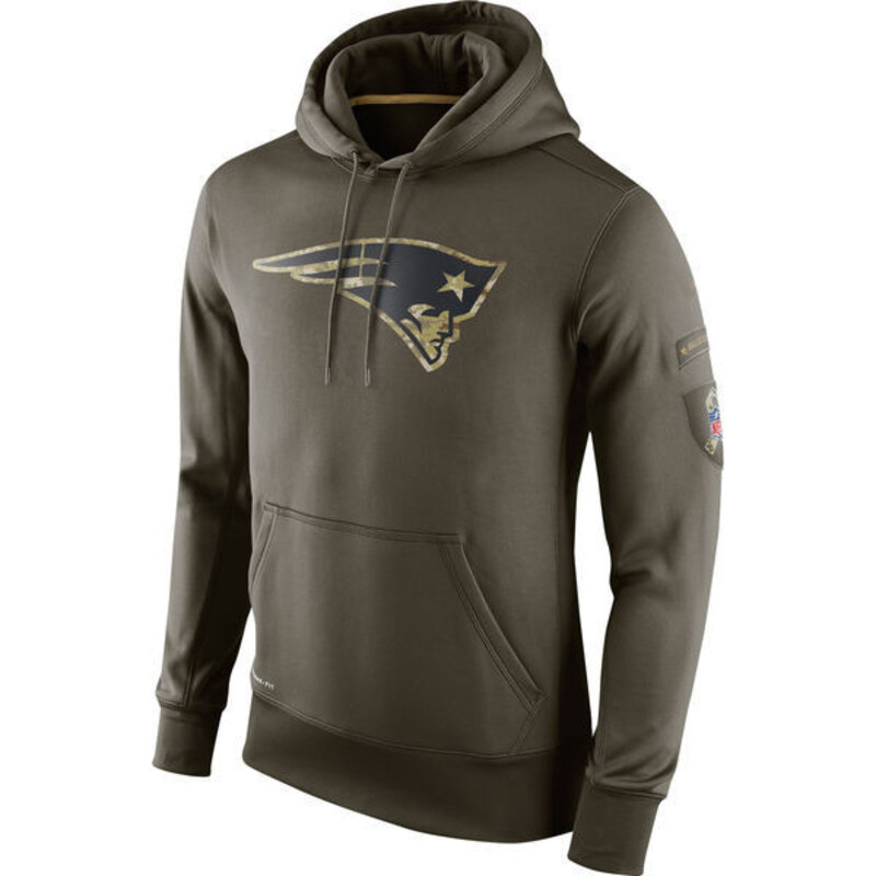 NFL apparel - NFL Gear New England Patriots Football Hoodie Army Green,long sleeve drawstring hooded baseball sweatshirt with front pockets