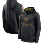 NFL apparel - NFL Gear New Orleans Saints Football Pullover Hoodie Black,long sleeve drawstring hooded baseball sweatshirt with front pockets