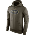 NFL apparel - NFL Gear New York Jets Football Hoodie Army Green,long sleeve drawstring hooded baseball sweatshirt with front pockets