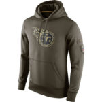 NFL apparel - NFL Gear Tennessee Titans Football Hoodie Army Green,long sleeve drawstring hooded baseball sweatshirt with front pockets