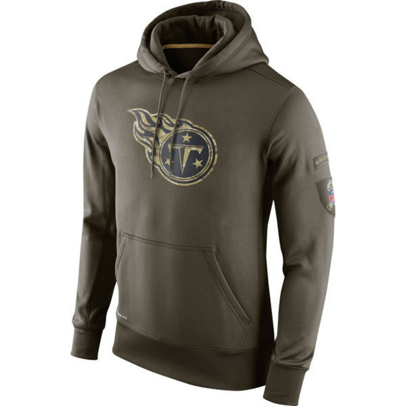 NFL apparel - NFL Gear Tennessee Titans Football Hoodie Army Green,long sleeve drawstring hooded baseball sweatshirt with front pockets