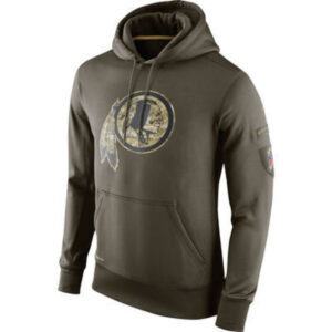 NFL apparel - NFL Gear Washington Redskins Football Hoodie Army Green,long sleeve drawstring hooded baseball sweatshirt with front pockets