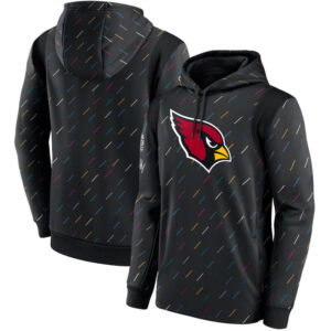 NFL Team apparel - NFL Hoodie Arizona Cardinals Football Wear Black,long sleeve drawstring hooded Football wear with front pockets